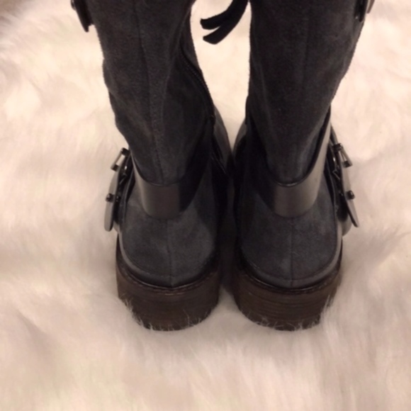 Louise et Cie Valencia Moto Grey Suede Boot - Picture 5 of 7
